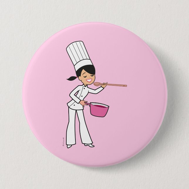 Chef 7.5 Cm Round Badge (Front)