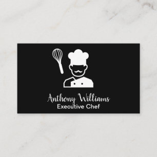 Chef and Whisk Logo Business Card