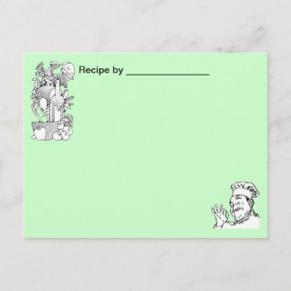 Chef Approved Food Recipe Blank Card