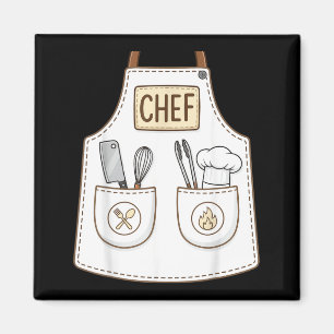 Chef Apron Funny Cute Culinary Cooking Costume Magnet