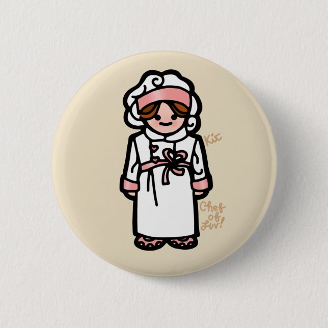 chef badge. 6 cm round badge (Front)
