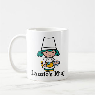 Chef / Baker Girl in Apron cooking Coffee Mug