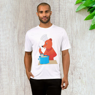 Chef Bear Cooking Soup Fun Animal Kitchen T-Shirt