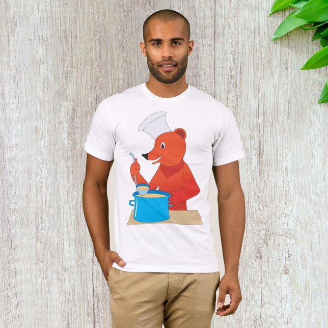 Chef Bear Cooking Soup Fun Animal Kitchen  T-Shirt (Creator Uploaded)
