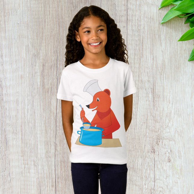 Chef Bear Cooking Soup Fun Animal Kitchen  T-Shirt (Creator Uploaded)