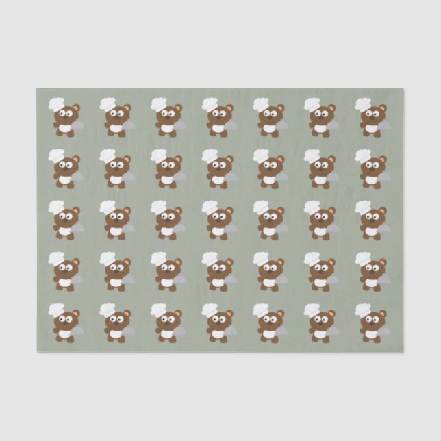 Chef Bear Tissue Paper (Front)