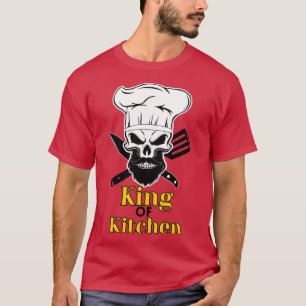 Chef Beard Skeleton Bake Bearded Skull Skeletal Co T-Shirt