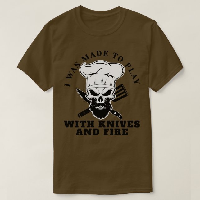 Chef Beard Skeleton Bake Bearded Skull Skeletal Co T-Shirt (Design Front)