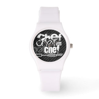 Chef; Black & Dark Grey Stripes Watch