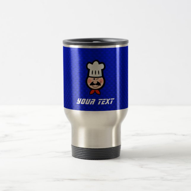 Chef; Blue Travel Mug (Center)