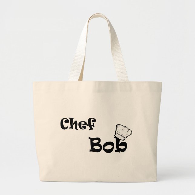 Chef Bob Large Tote Bag (Front)