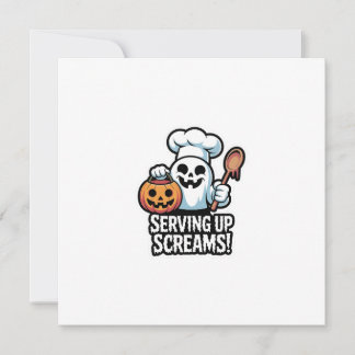 Chef Boo – Spooky Cute Halloween Ghost Spoon Invitation