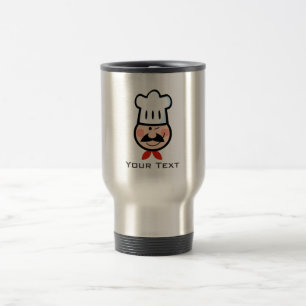 Chef; Brushed metal-look Travel Mug