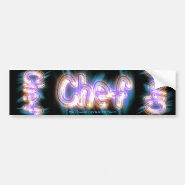 "Chef" Bumper Sticker (Front)