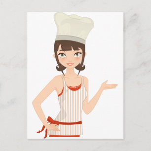 Chef bust postcard