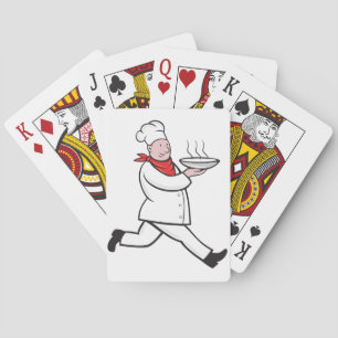 Chef Carrying Food Playing Cards