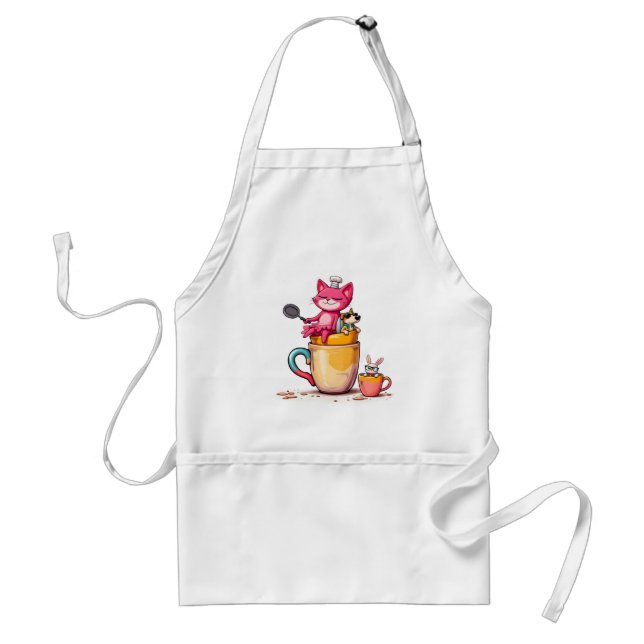 Chef Cat Coffee Break Apron (Front)