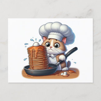 Chef cat postcard