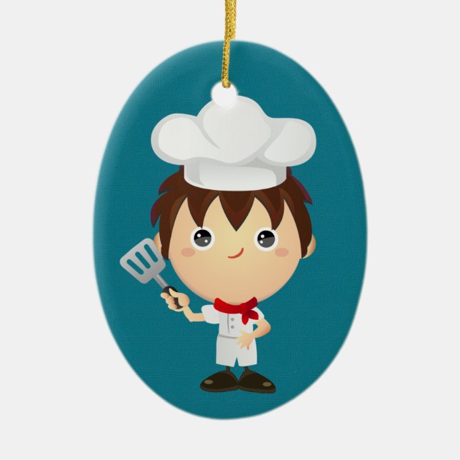 Chef - Caterer - SRF Ceramic Tree Decoration (Front)