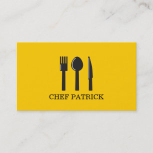Chef Catering Food Restaurant Business Card