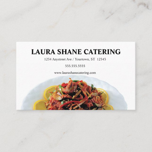 Chef Catering Food Service Restuarant Bistro Business Card (Front)