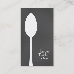 Chef Catering Restaurant Food Spoon Logo Business Card