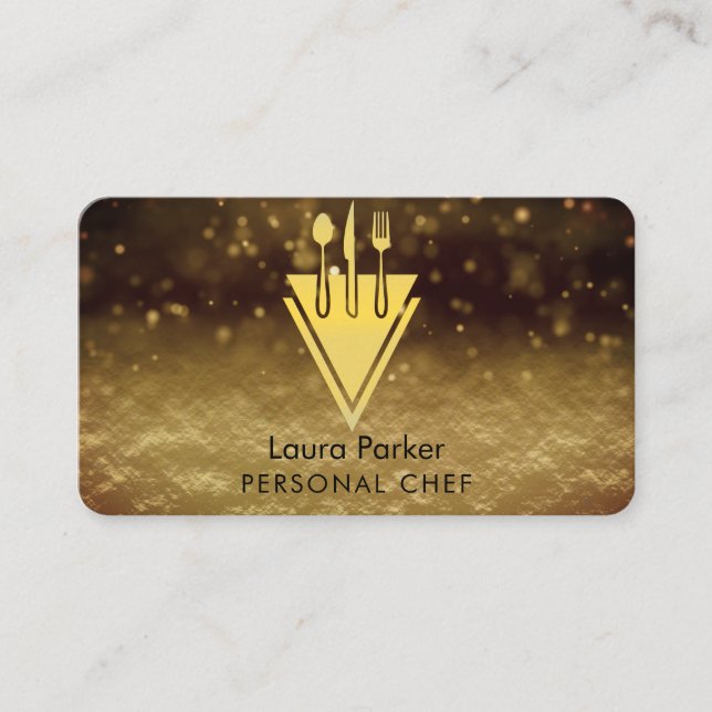 Chef Catering Restaurant Kitchen Tools Personal  Business Card (Front)