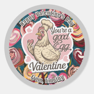 Chef Chicken Valentine Sticker