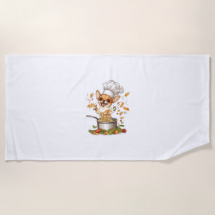 Chef Chihuahua � Culinary Dog Master Beach Towel