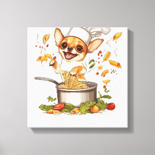 Chef Chihuahua � Culinary Dog Master Canvas Print
