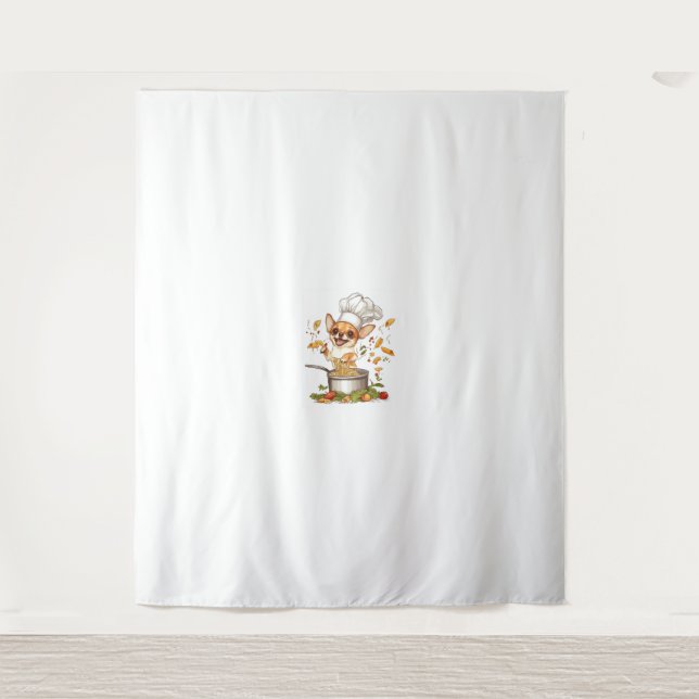 Chef Chihuahua – Culinary Dog Master Tapestry (Front)