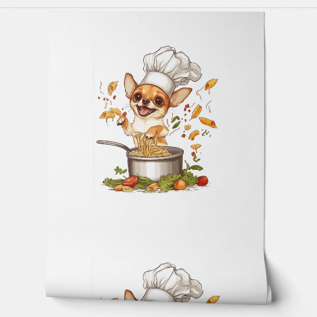 Chef Chihuahua – Culinary Dog Master Wallpaper (Unrolling)