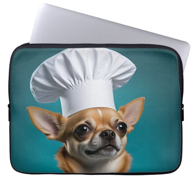 Chef Chihuahua Laptop Sleeve (Front)