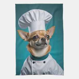 Chef Chihuahua Tea Towel