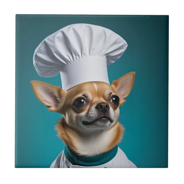 Chef Chihuahua Tile (Front)