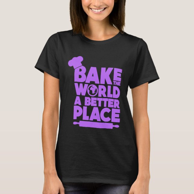 Chef - Classic Funny Baking Rolling Pin Chefs Hat T-Shirt (Front)