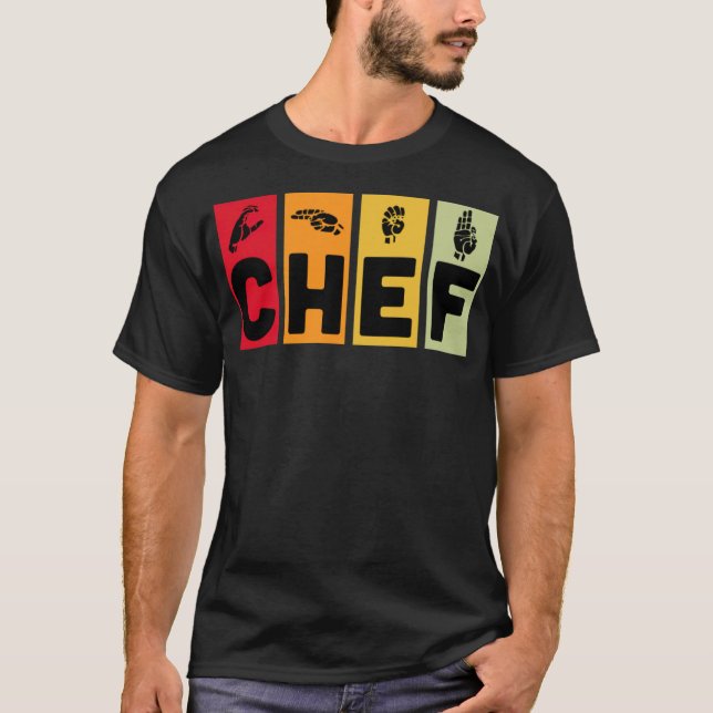 Chef colorful funny pampered chef  T-Shirt (Front)