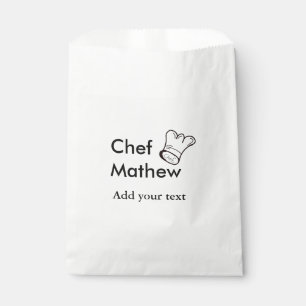 Chef cook add name text men kitchen bakery  favour bags