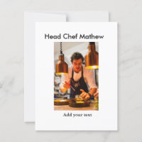 Chef cook add name text men kitchen bakery