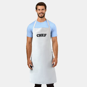 "Chef" cook, kitchen black white Apron