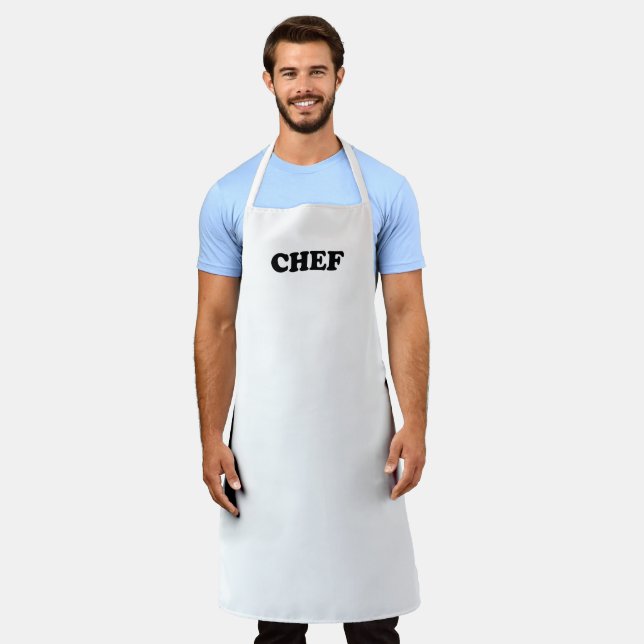 "Chef" cook, kitchen black white Apron (Worn)