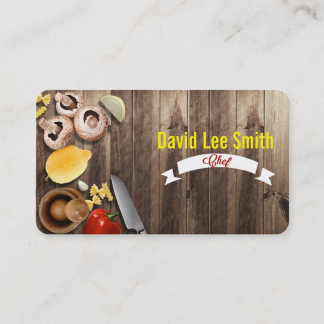 Chef / Cook service / Cooking Instructor Business Card (Front)