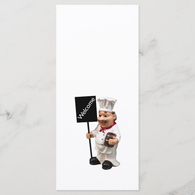 Chef cook - WELCOME menu card (Front)