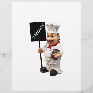 Chef cook - WELCOME menu card