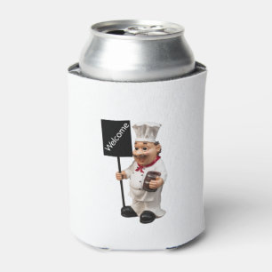 Chef cook - WELCOME menu card Can Cooler
