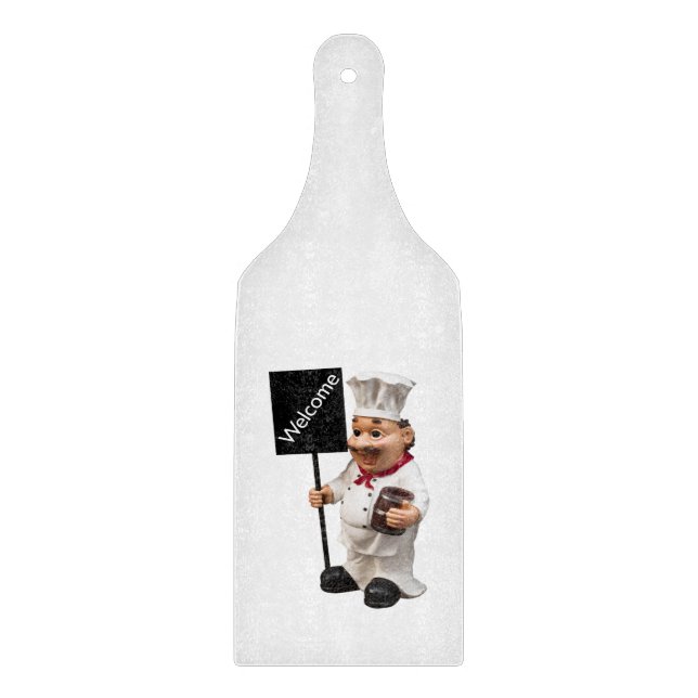 Chef cook - WELCOME menu card Cutting Board (Front)