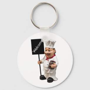 Chef cook - WELCOME menu card Key Ring