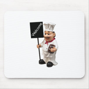 Chef cook - WELCOME menu card Mouse Pad