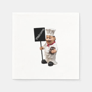 Chef cook - WELCOME menu card Napkin