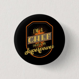 Chef Cooking 3 Cm Round Badge